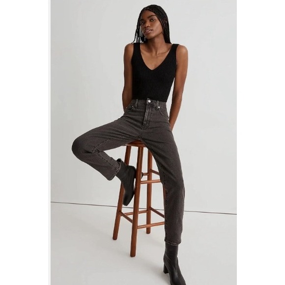 Madewell Denim - Madewell The Perfect Vintage Jean Black Wash High Rise Denim Size 24T